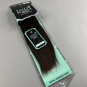 10” #4 Dark Brown Indi Brazilian Remi Straight Human Hair Weft Extensions
